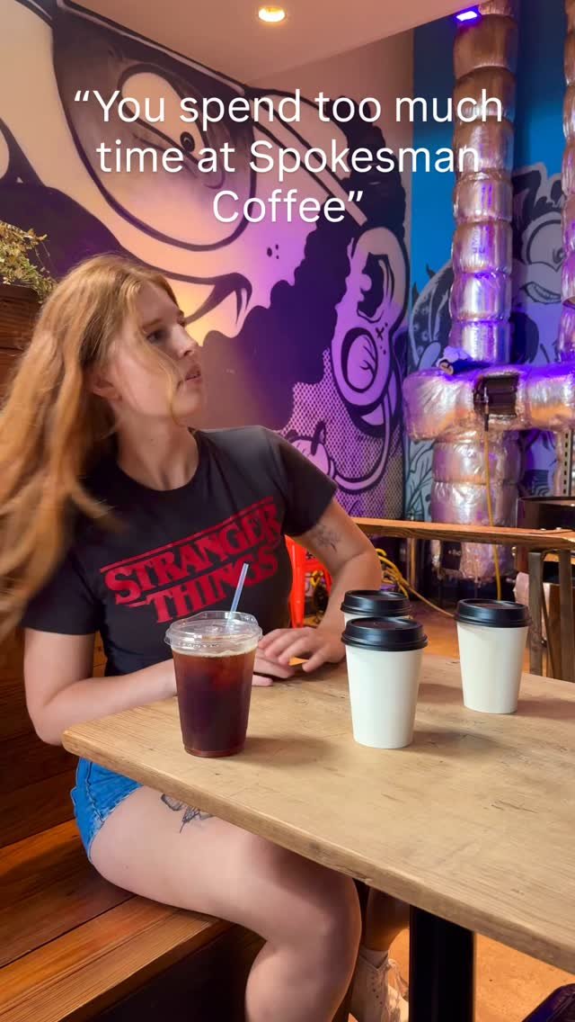 Come by @spokesmancoffee for an espresso, beer, or sparking Gatorade… IYKYK! Open 7 days a week with a full menu of specialty drinks and some tasty bites. Happy hour everyday from 4pm-7pm!
.
.
.
.
.
#spokesman #spokesmancoffee #spokesmancoffee
