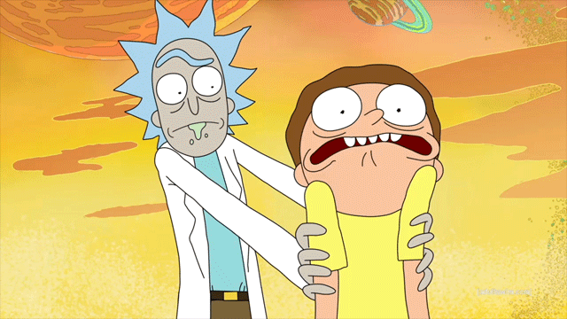 cant_look_away_rick_morty.gif