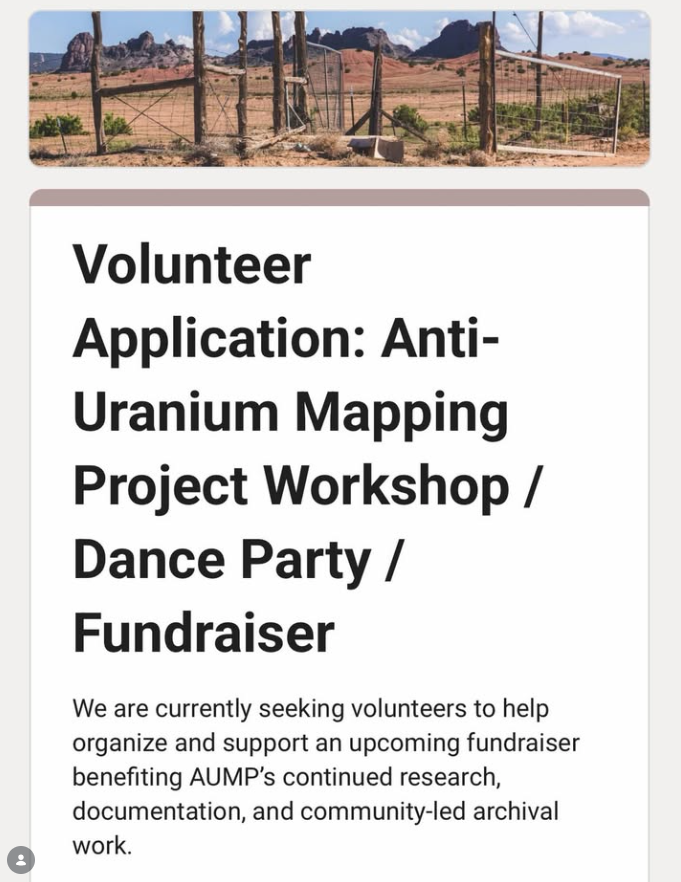Anti-Uranium Mapping Project Dance Party (Call for Volunteers)
