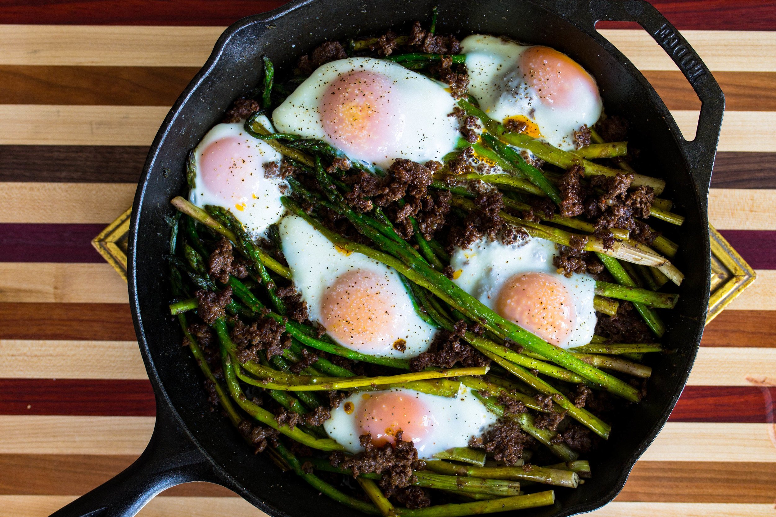 Asparagus &amp; Chorizo Egg Skillet