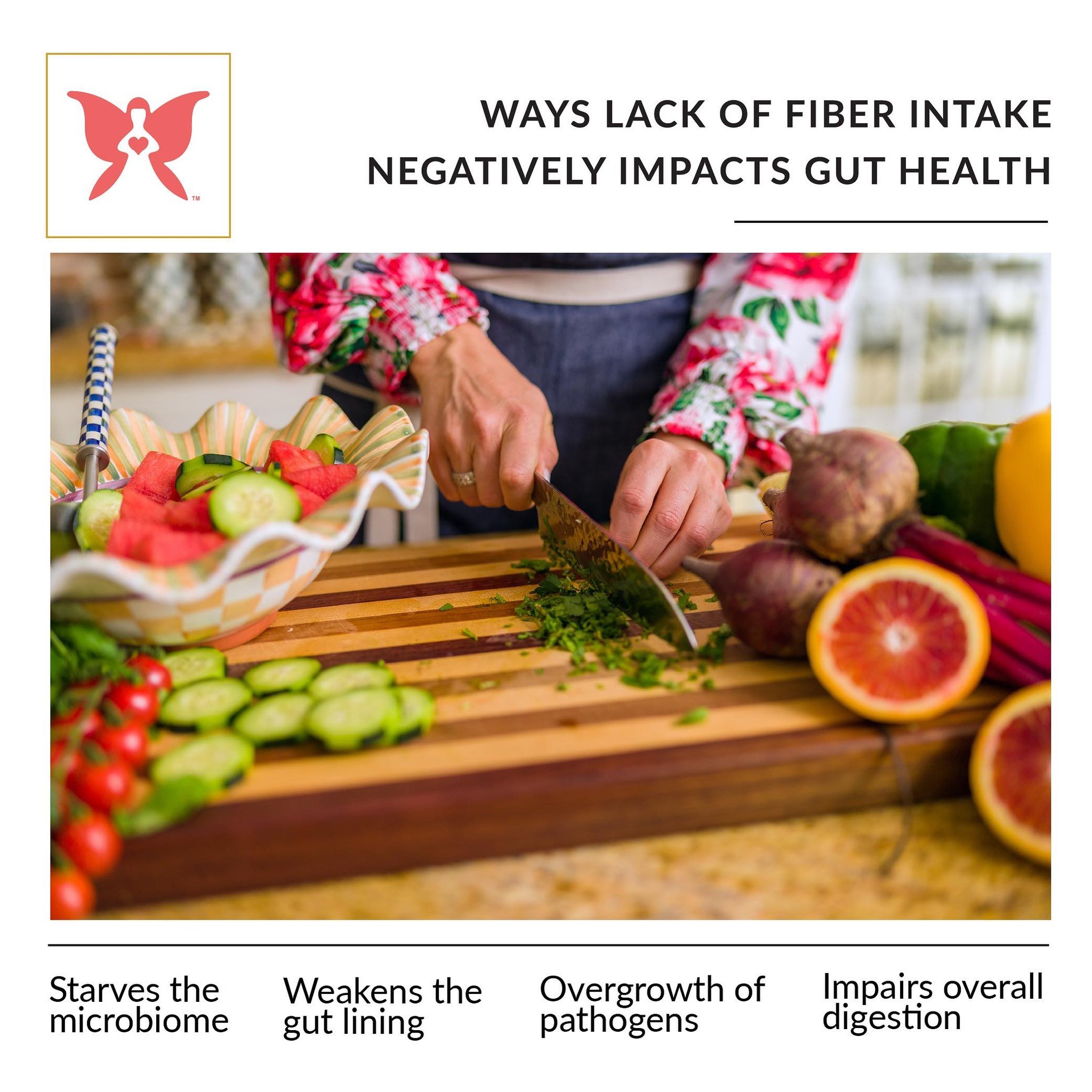 Many people are unaware that the lack of fiber in their diet can be as harmful to their gut as consuming foods high in sugar and processed foods. It is recommended to consume 25 to 30 grams of fiber daily. Unfortunately, the average American adult on