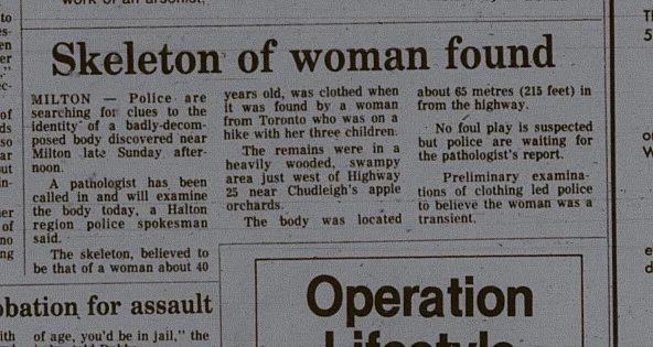 Halton Woman's news coverage, 1978