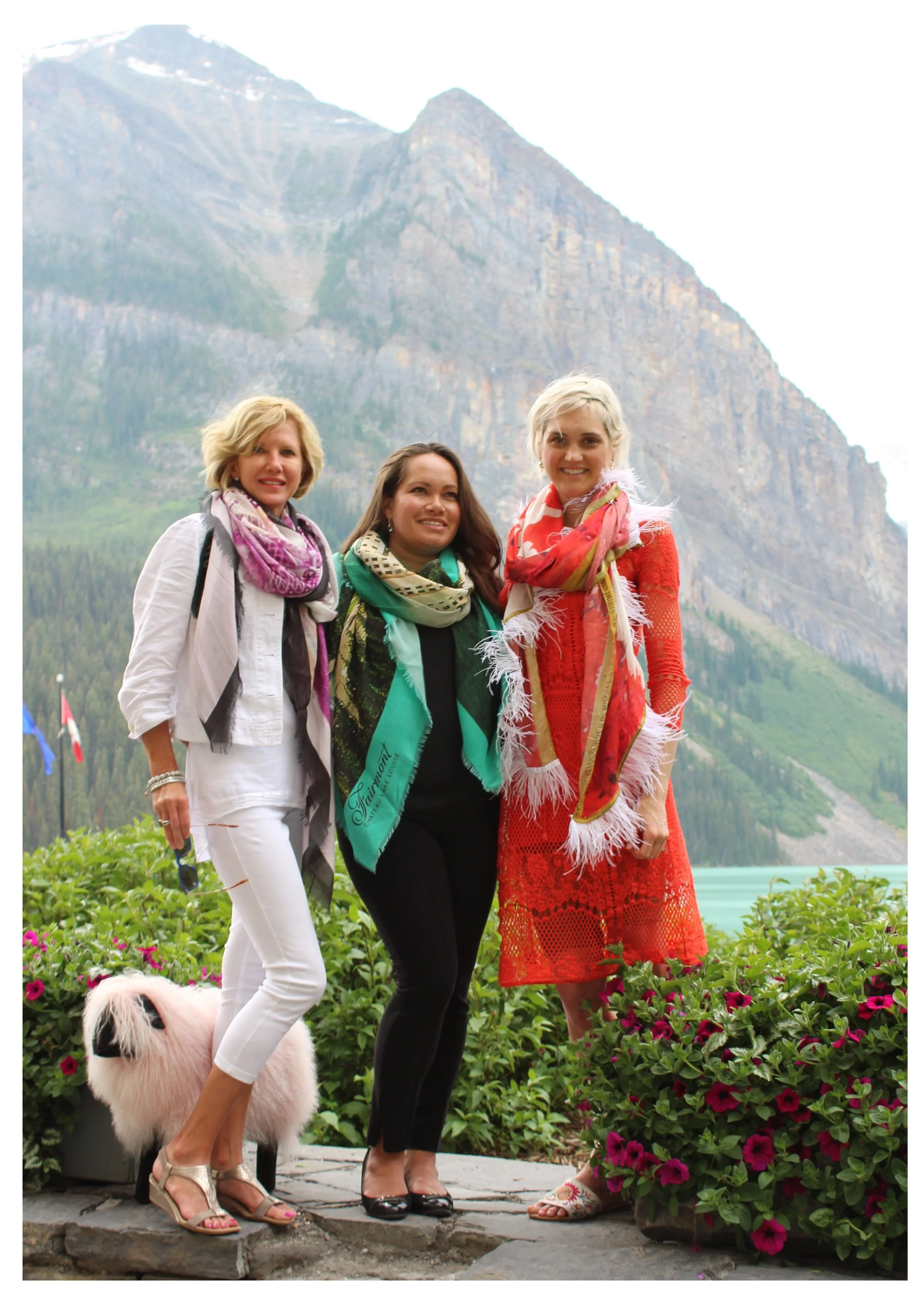 Modeling some of our CUSTOM designs in Lake Louise, Alberta