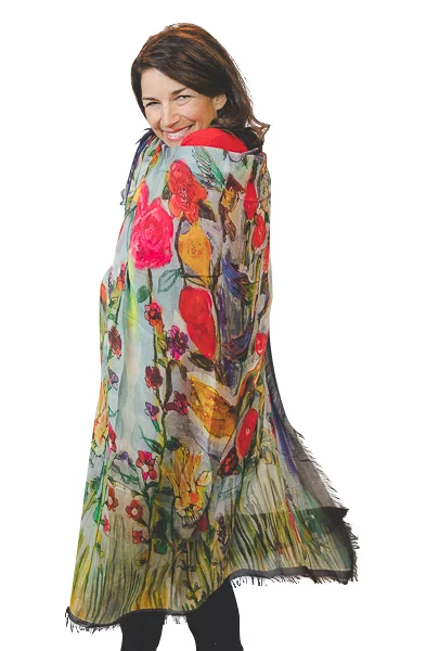 “ I can feel the love and energy that goes in to the making of the silks. And a special poem and love letter from Cydney’s heart is included with each scarf!” Marsha W, Palm Desert CA