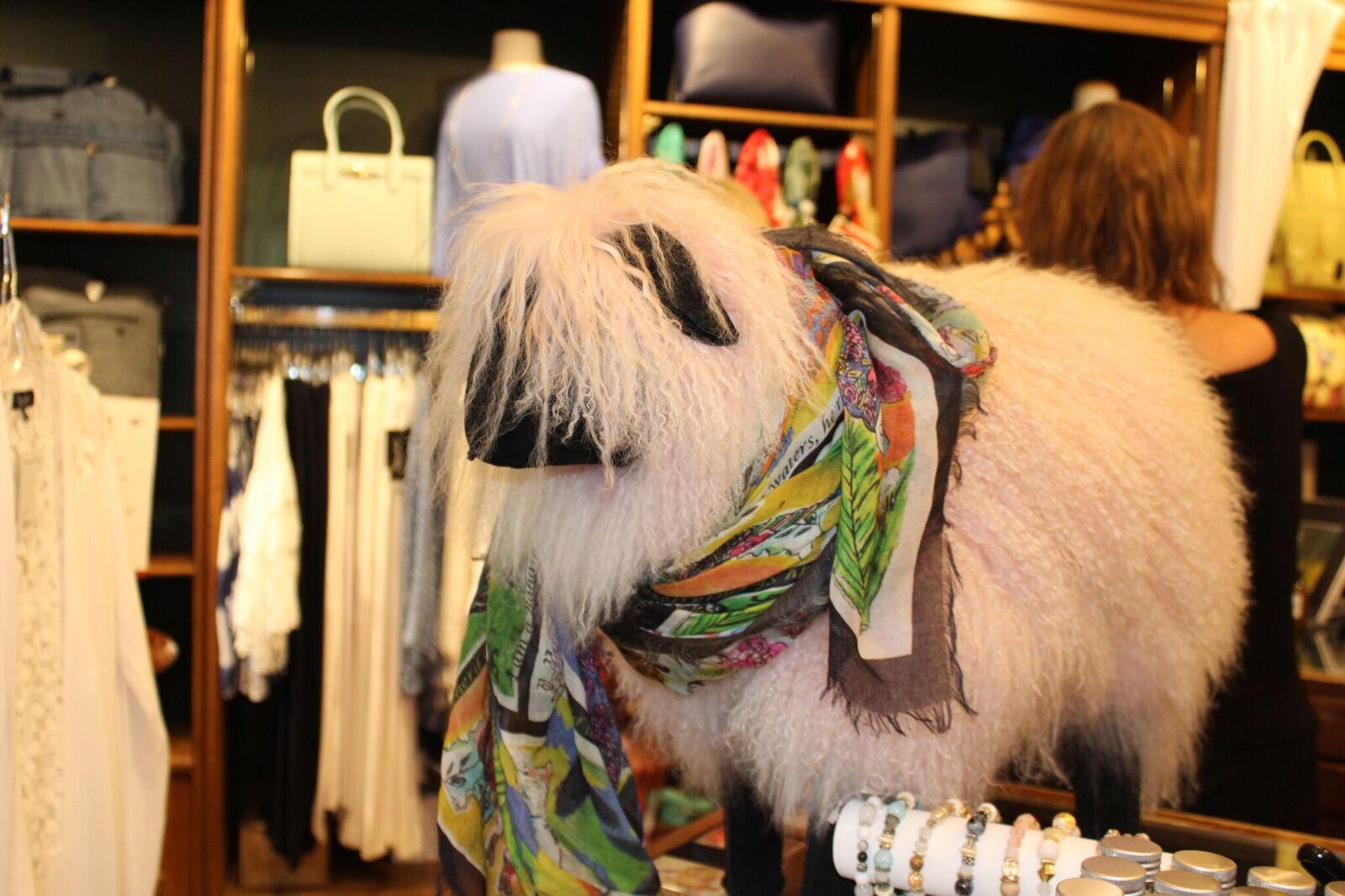 “ There is really no other thing I want on my voluptuous body except this luxury lightweight silk shawl. It really is so much more lightweight than wool. It makes ALL my shagg fall off. Silk is just so much more lightweight than wool!” … .. Signed , Bahh-barah the Sheep.