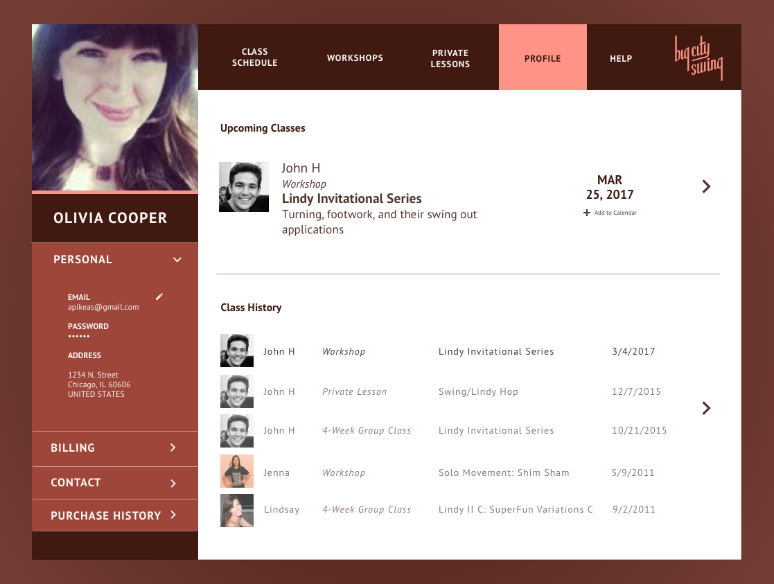 Profile Dashboard