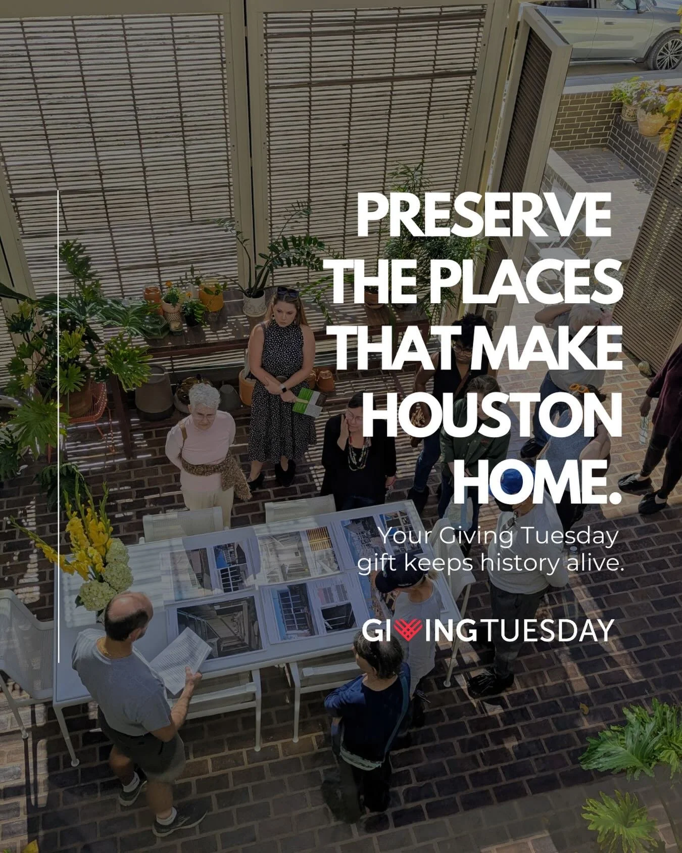 This #GivingTuesday, help us preserve Houston&rsquo;s
history &mdash; one place, one story, one neighborhood
at a time. 🏡

Preservation Houston is a 501(c)(3) nonprofit
organization that relies on donations, memberships,
grants, and event income to 