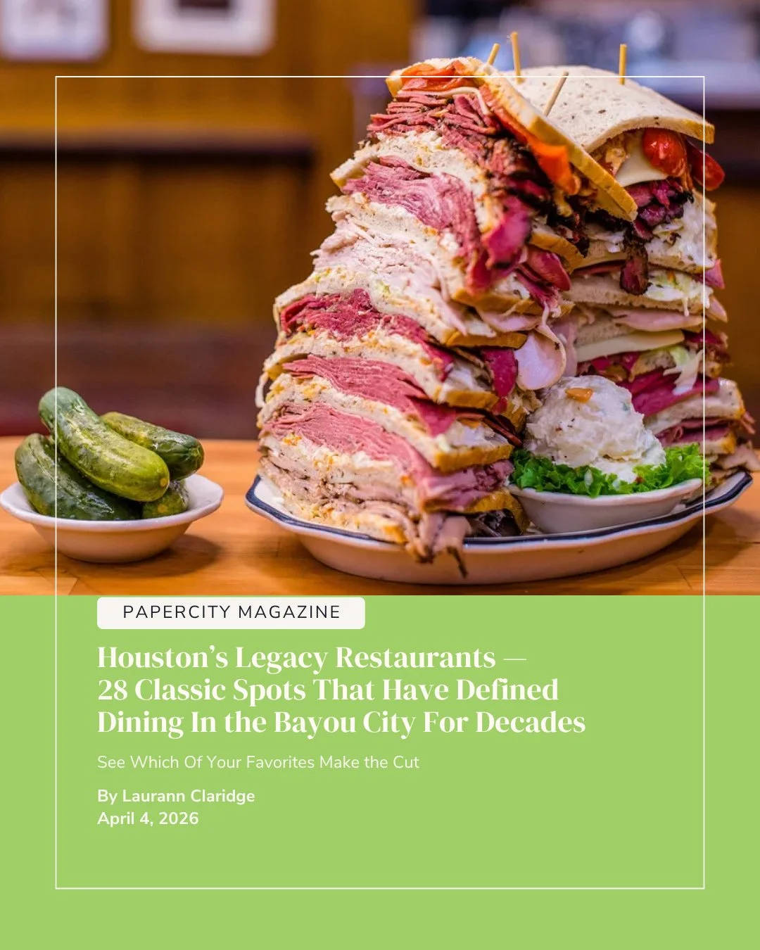We&rsquo;re excited to see @papercityhouston highlight Preservation Houston&rsquo;s Savoring History: Houston&rsquo;s Legacy Restaurants program, celebrating 28 long-standing spots that have helped define dining in the Bayou City!⁠
⁠
🔗 Read the full