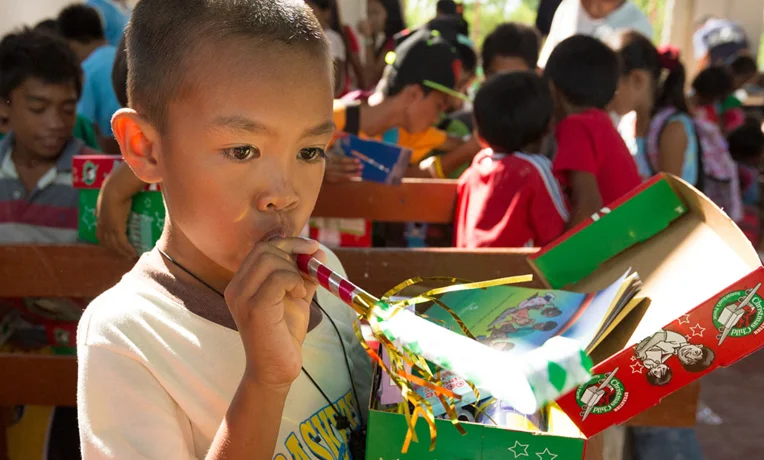 Christmas shoe boxes for Operation Christmas Child