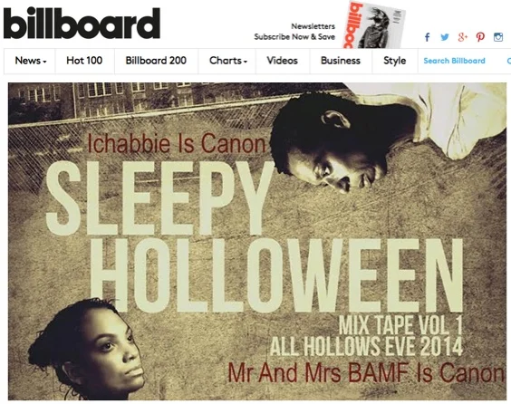 Billboard debuts Orlando Jones' 'Sleepy Holloween Mix Tape Volume I'