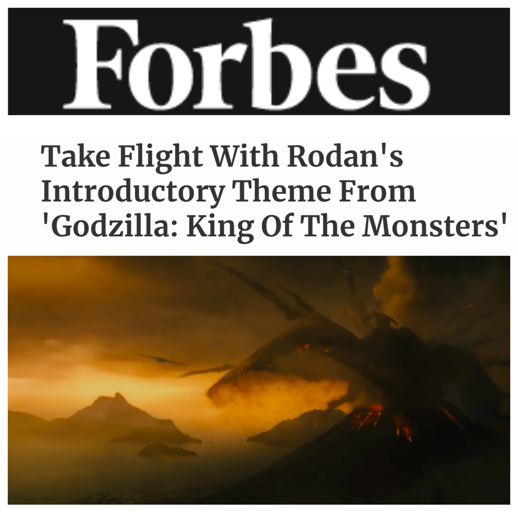 Forbes shares an exclusive track from Bear McCreary's soundtrack for "Godzilla: King of the Monsters"