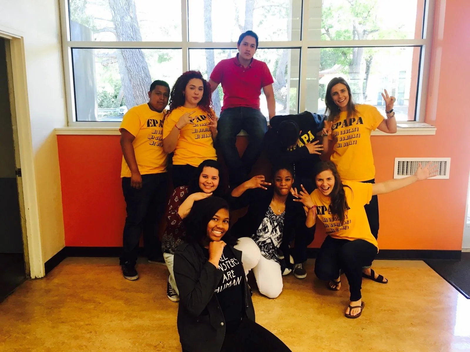 The EPAPA Debate team had a strong showing at the Championship Tournament on 4/30, thanks to coaches Jessica Thomander (kneeling, right) and Hanna Kurowski (standing, right)