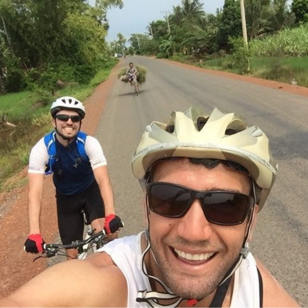 Nick Kenny cycling 400km across Cambodia alongside other Stella Fellas