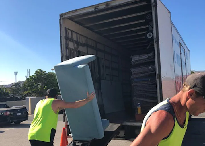 Movers pack up the Wembley offices in preparation for the move to the new North Bridge HQ