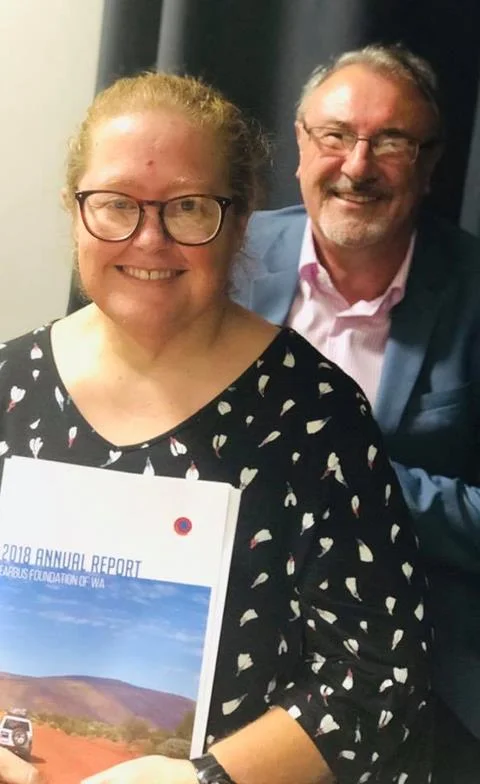 Earbus Chair Carol Dowling and CEO Paul Higginbotham