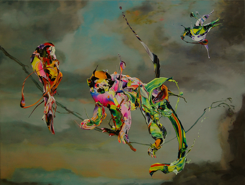 Hidenori Mitsue, Monkey and Birds, 2015. Courtesy: Francis Boeske Projects
