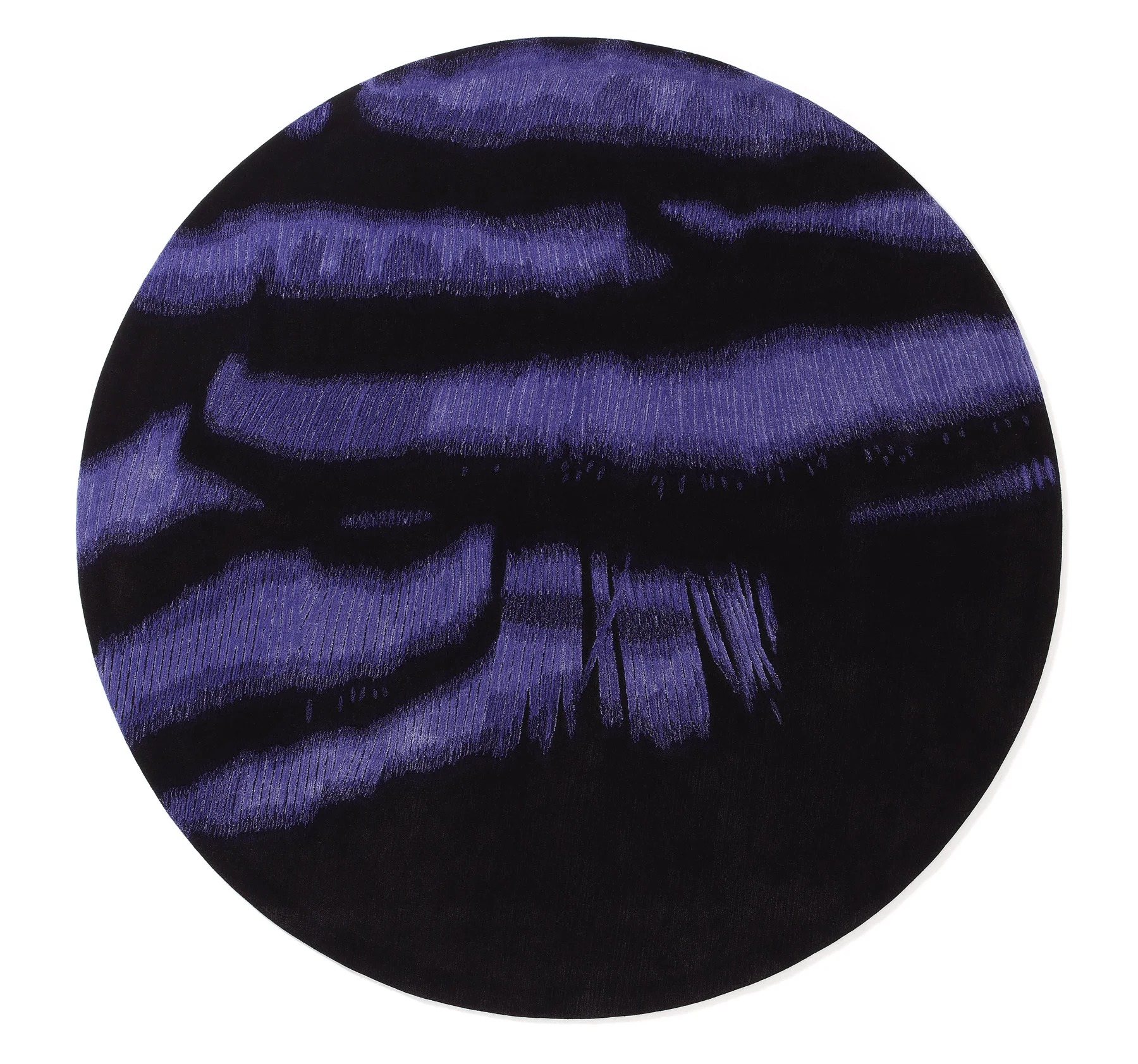 Icarus Rug 1. Design © Sonya Pletes for Henry Francis Design. 3.0 diameter, Pure New Zealand Wool. Available through Henry Francis Design