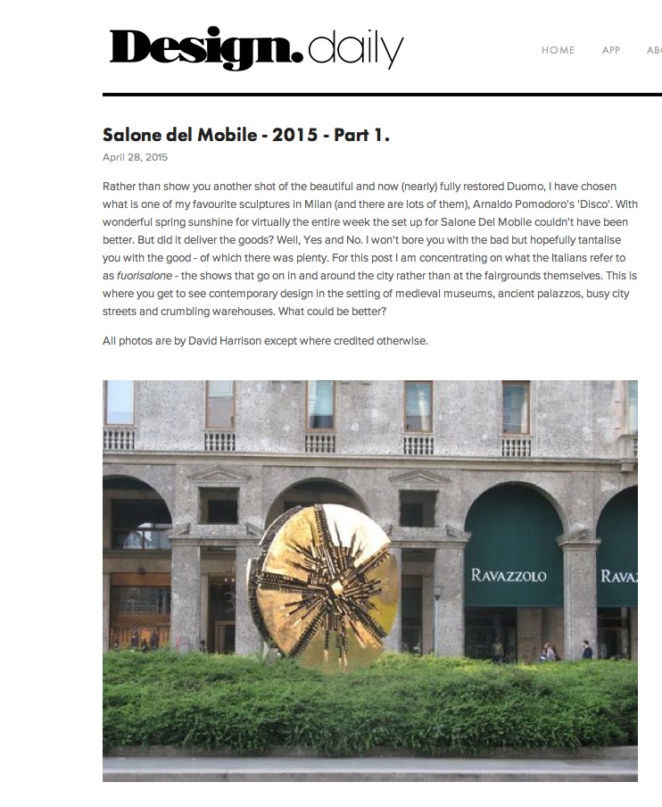 Design Daily - Milan Report 2015