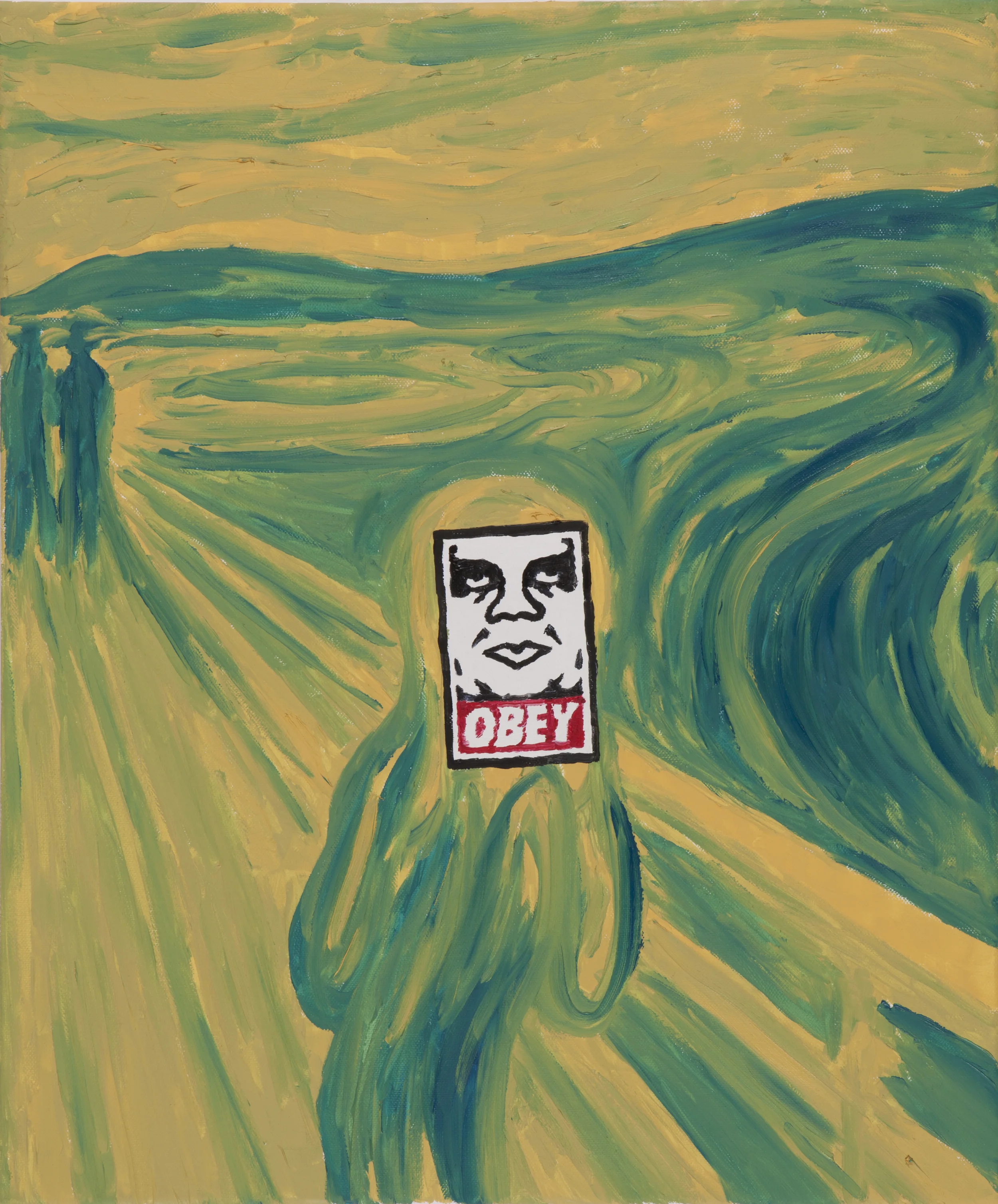  Managing the Panikattacke  oil on canvas, 50 x 60 cm, 2015  