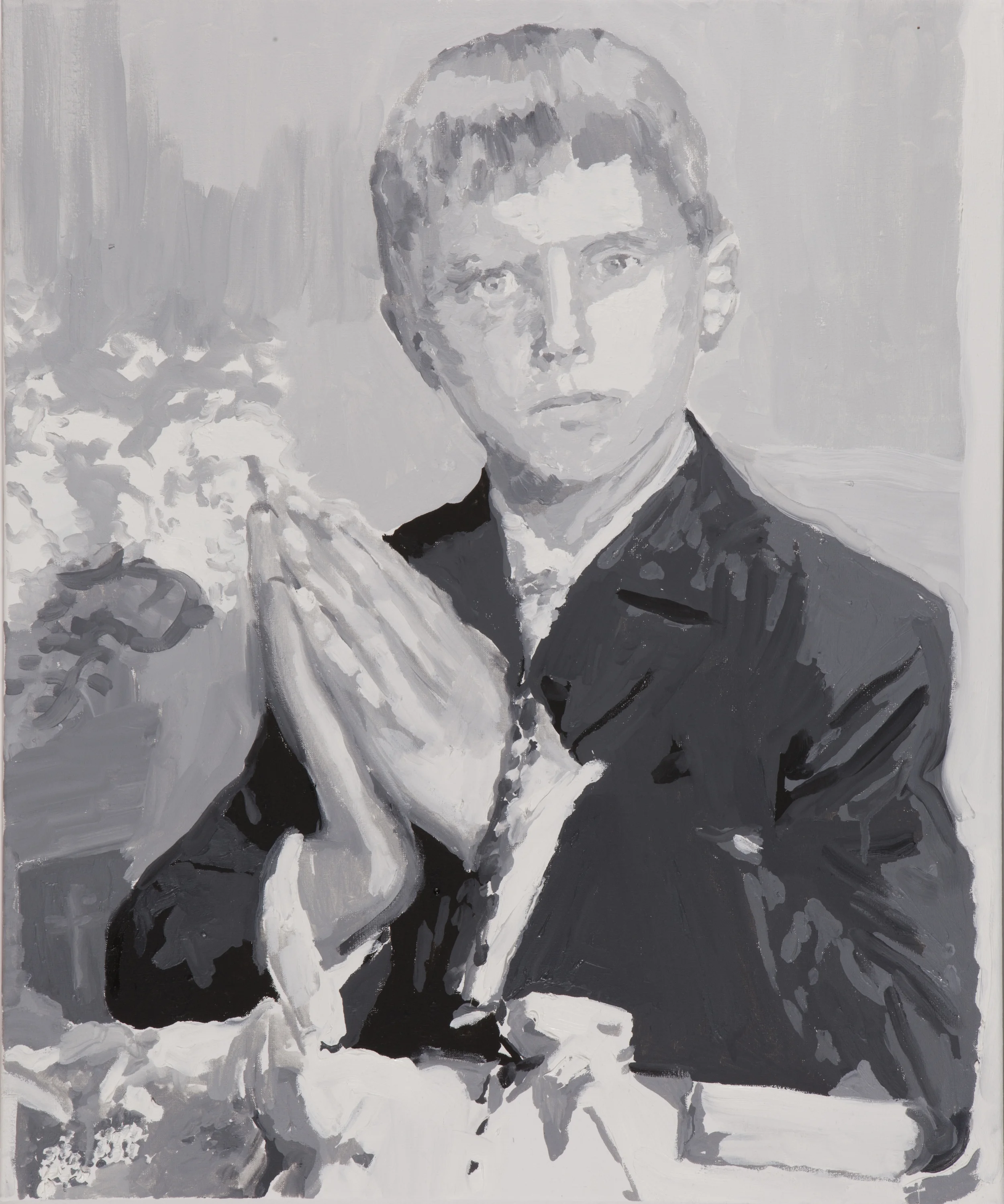  Erstkommunion-Boy  oil on canvas, 50 x 60 cm, 2015  