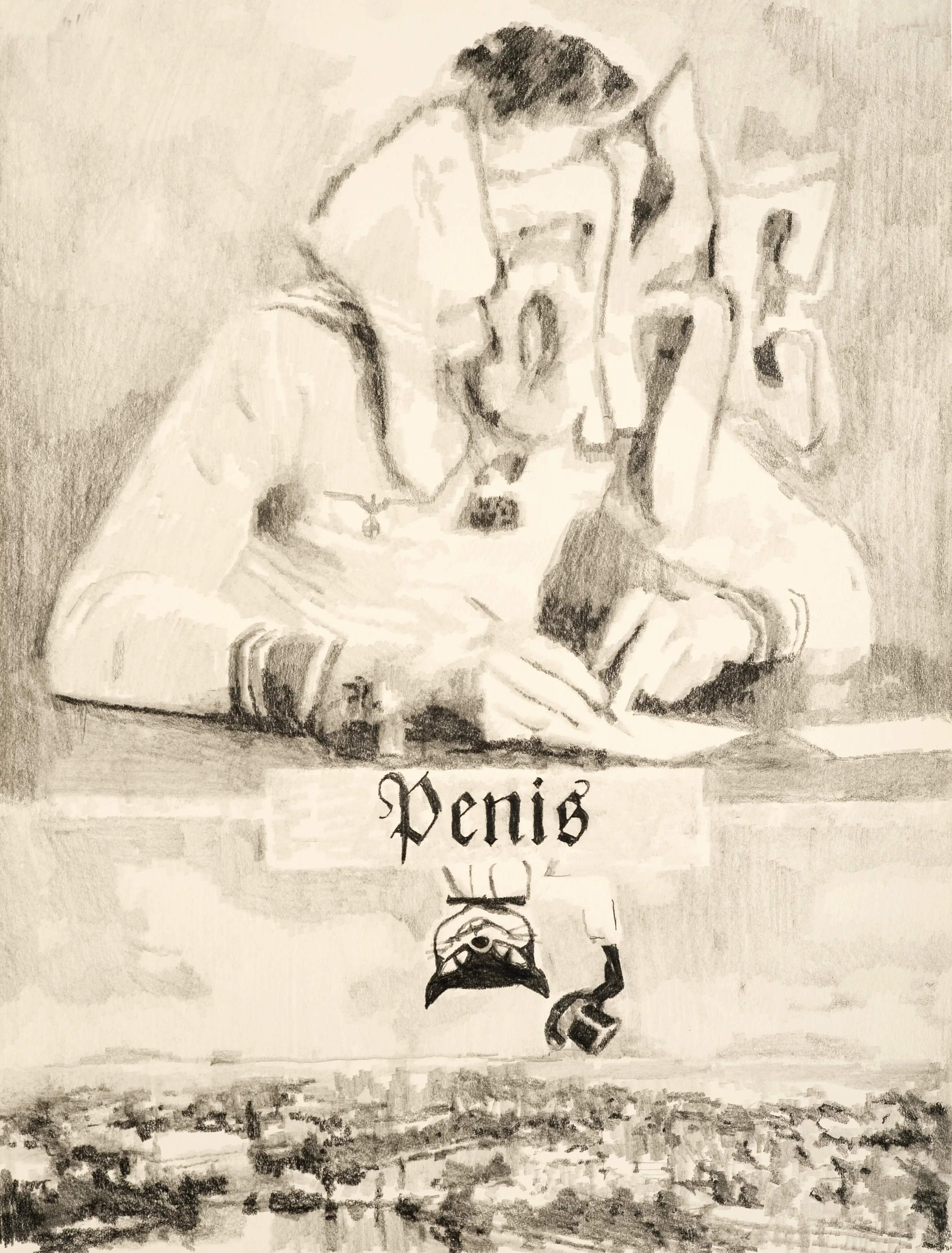  Aus der Serie "L‘École sans Dieu"  pencil on paper, 48 x 63 cm, 2010  