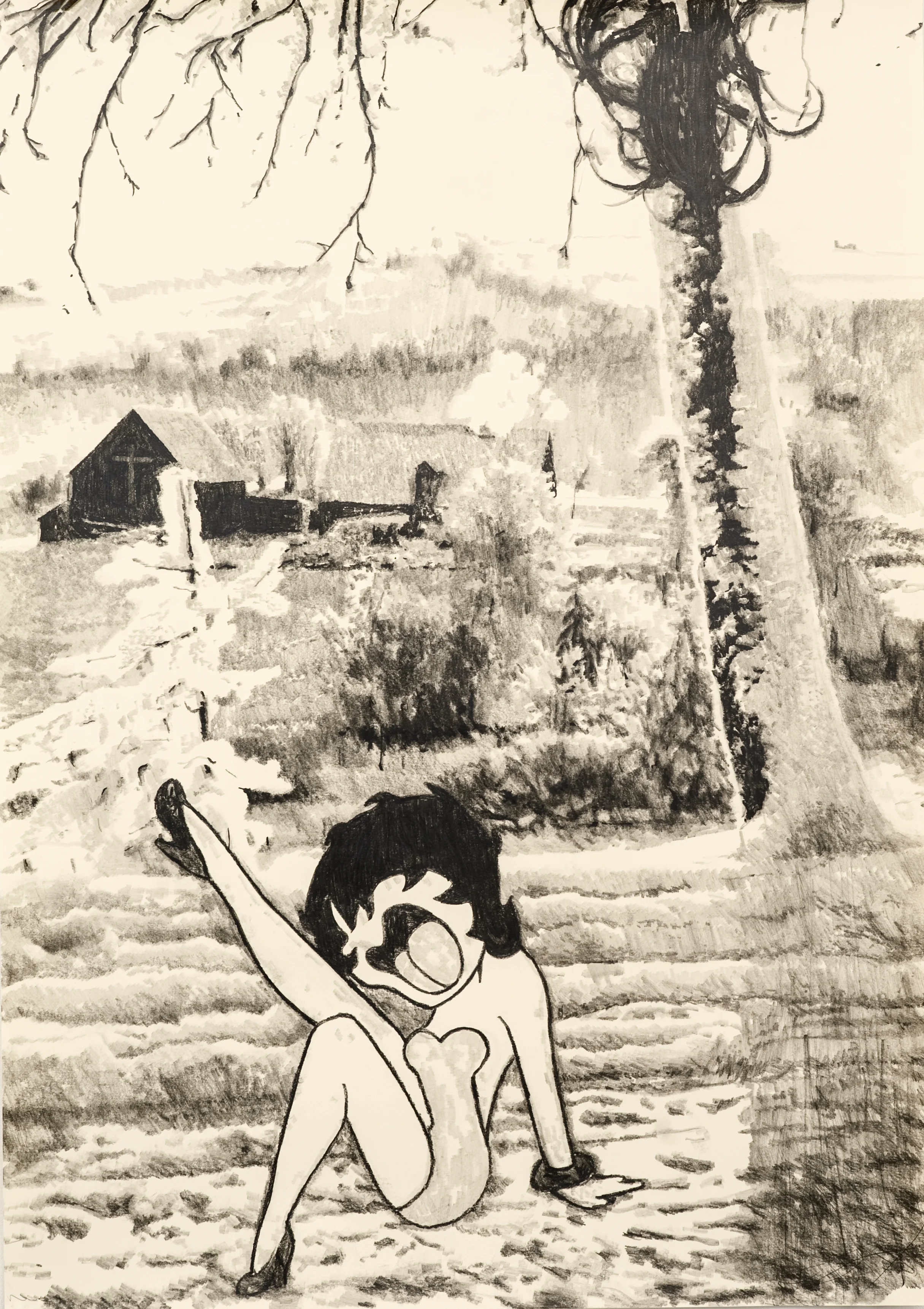  Der nutzlose Schlaf der Deprimierten  pencil on paper, 88 x 124 cm, 2010  