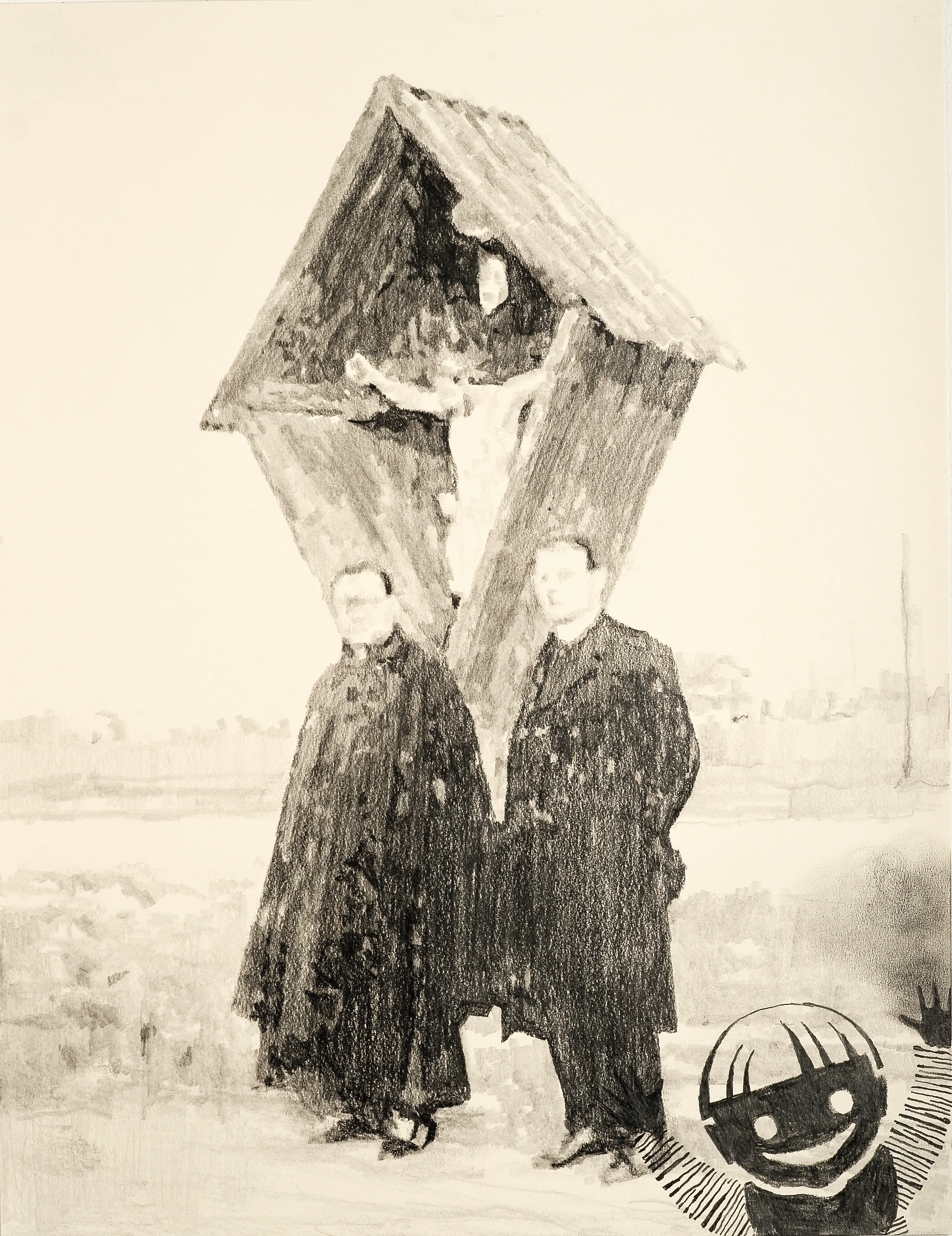  Aus der Serie "L‘École sans Dieu"  pencil on paper, 48 x 63 cm, 2013  