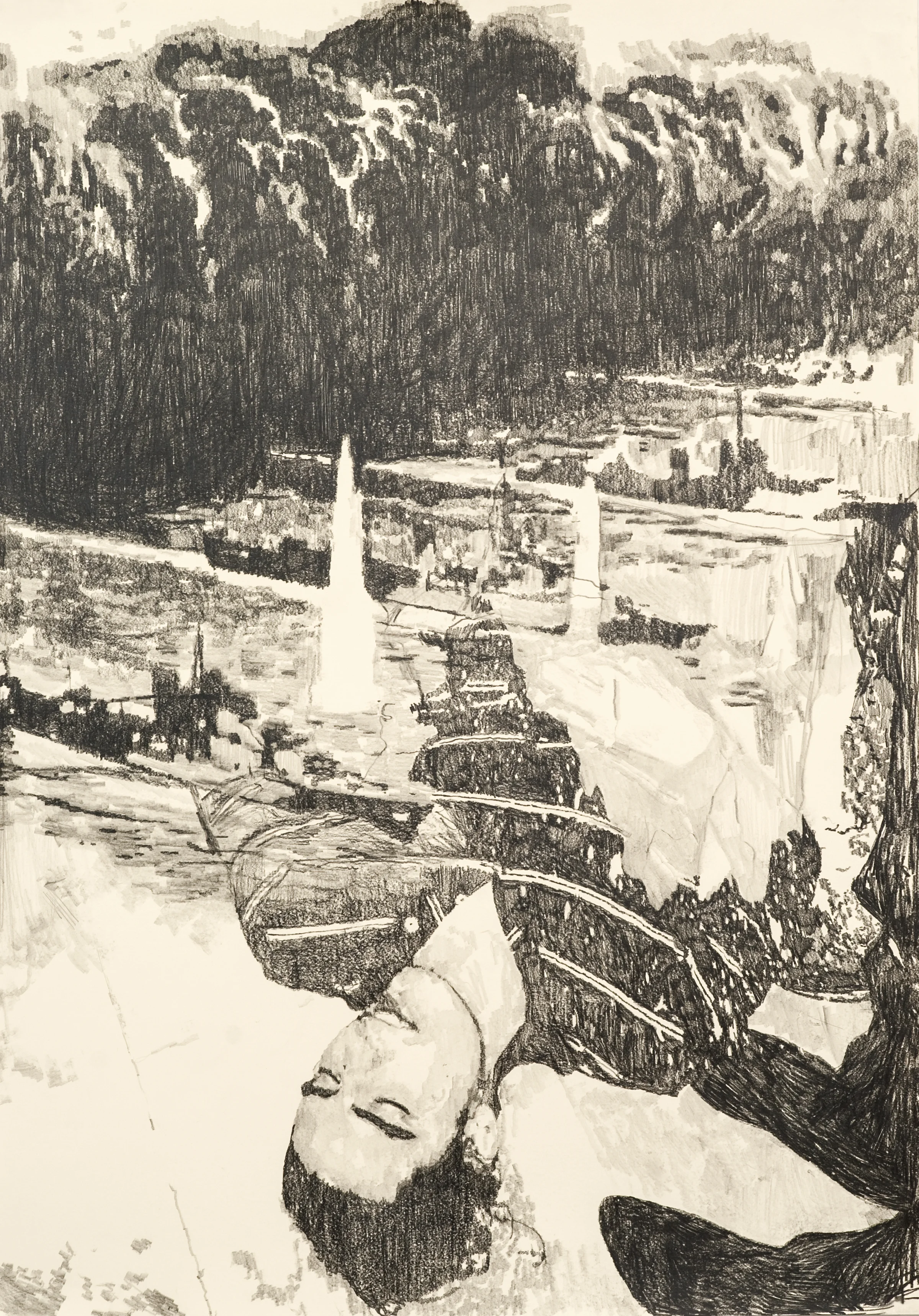  Die dunkle Seite der Dankbarkeit  pencil on paper, 88 x 124 cm, 2012  