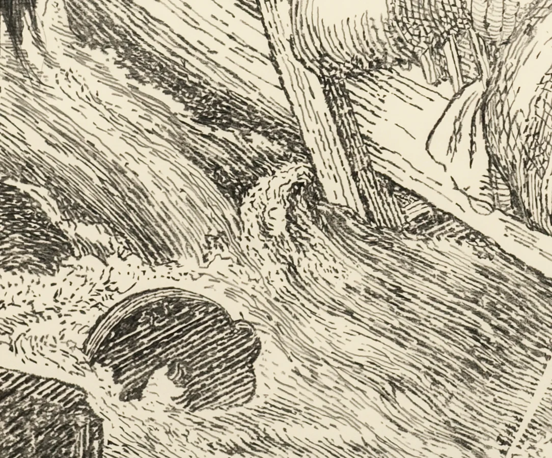  Detail aus "Die verlorene Kunst, ein Geheimnis zu wahren"  pencil on paper, 88 x 124 cm, 2010  