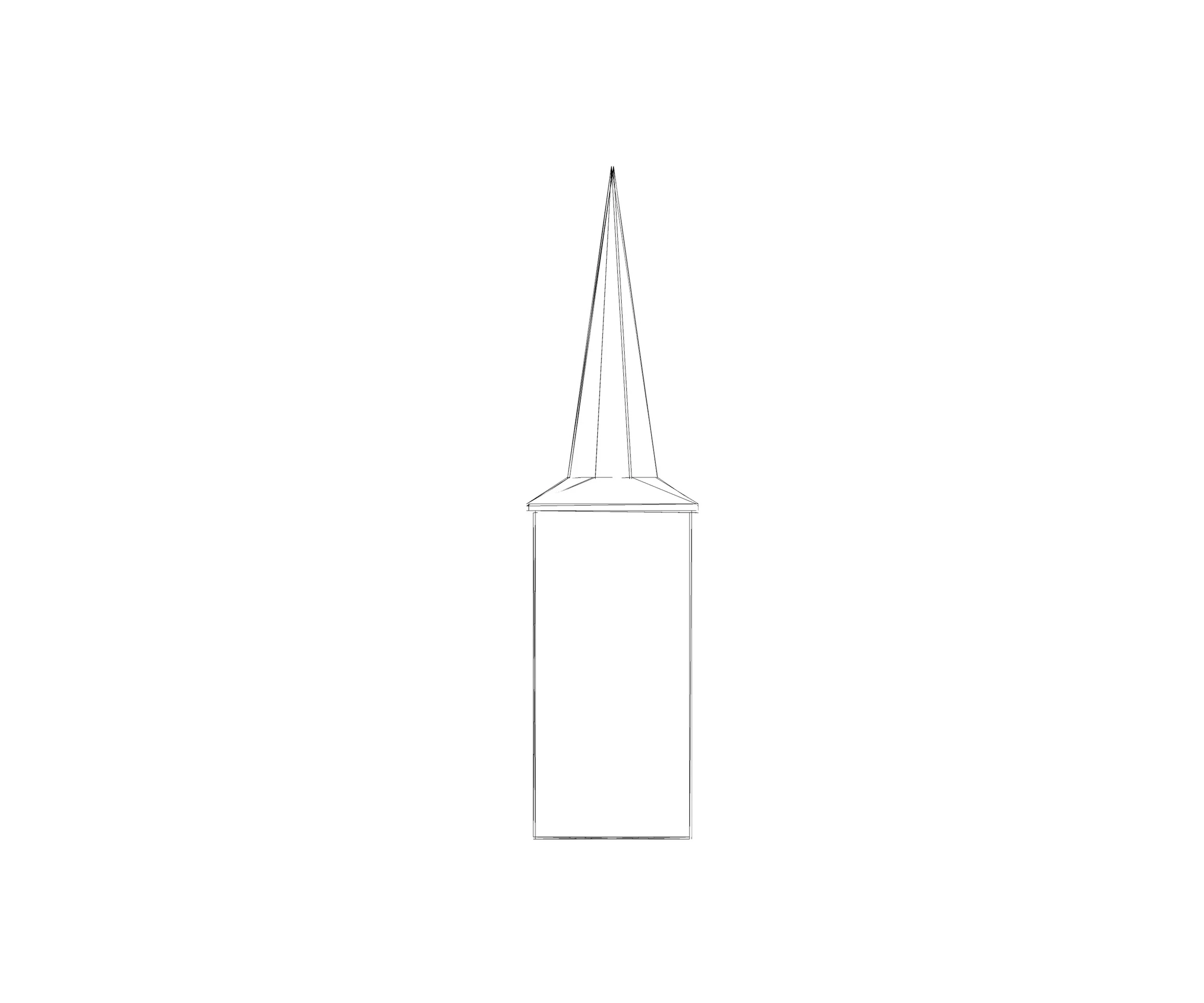 Das Wandler-Prinzip Das Kernstück der Arbeit „Wandler“ ist die Errichtung eines schlichten, Sperrholz-verkleideten Kirchturms, der in seinen Maßen und Proportionen einem realen (Dorf-)Kirchturm entspricht. Dieser Turm wird mit 1-2 Metern Abstand einem Gebäude zur Seite gestellt, dass dadurch formal und inhaltlich eine „Wandlung“ erfährt. Die Maße des Turms werden nach den Maßen des Gebäudes über den „Goldenen Schnitt“ berechnet. Die Arbeit ist zeitlich begrenzt und steht nur einige Wochen. Das jeweilige Gebäude ist in der Regel nicht zu betreten. Die temporäre Erschaffung und Behauptung einer „Kirche“ − denn als solche wird das Ensemble Turm + Gebäude sofort wahrgenommen, zielt nicht auf die Erschließung eines neuen Funktionsraumes „Kirche“, der als Versammlungsort einer Gemeinde dienen soll, sondern behauptet einen Ort, der über sich hinausweist. Zentrales Moment ist die „Wandlung“ – die Neudefinierung und Erschließung von Raum durch einen verhältnismäßig schlichten Eingriff: Die Hinzufügung eines Turms, dem Charakter nach eher noch ein Turmmodell, denn das einfache Bausperrholz verleiht dem Ganzen ein fast improvisiertes Äußeres. Entscheidend hierbei ist, dass das Gebäude vom Turm nicht berührt wird und sich dennoch der gesamte Ort verändert, ja geradezu auflädt.