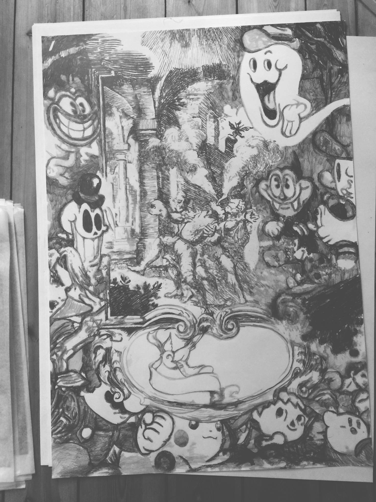  pencil on paper, 88 x 124 cm, 2016 