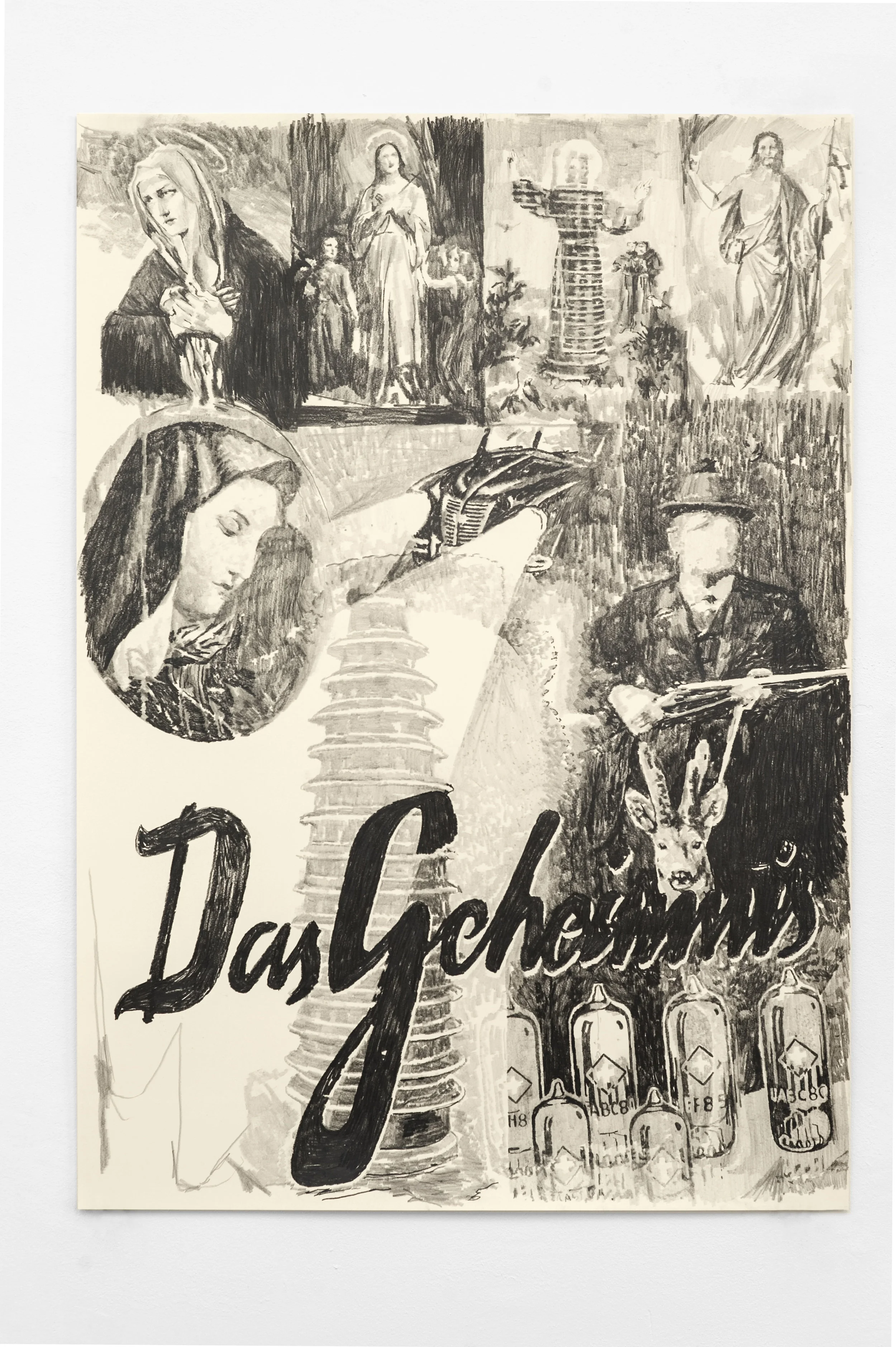  Die wundersame Wandlung des heiligen Franziskus, 2011, Bleistift auf Papier / pencil on paper, 88 x 124 cm 