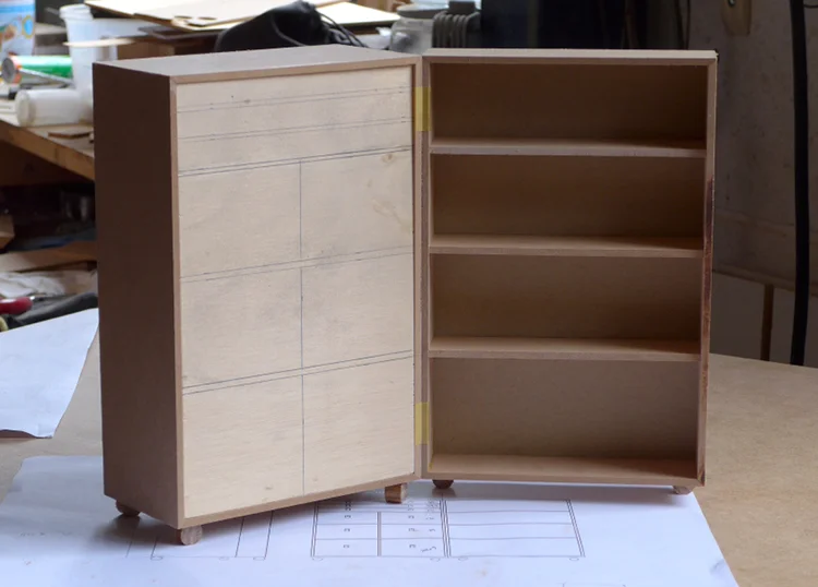 A sneak preview of our Cabinet of Curiosities, being designed and made by Linda Fredheim.