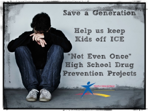 Help us raise funds for our not even once drug prevention projects and help tassie kids stay off ice