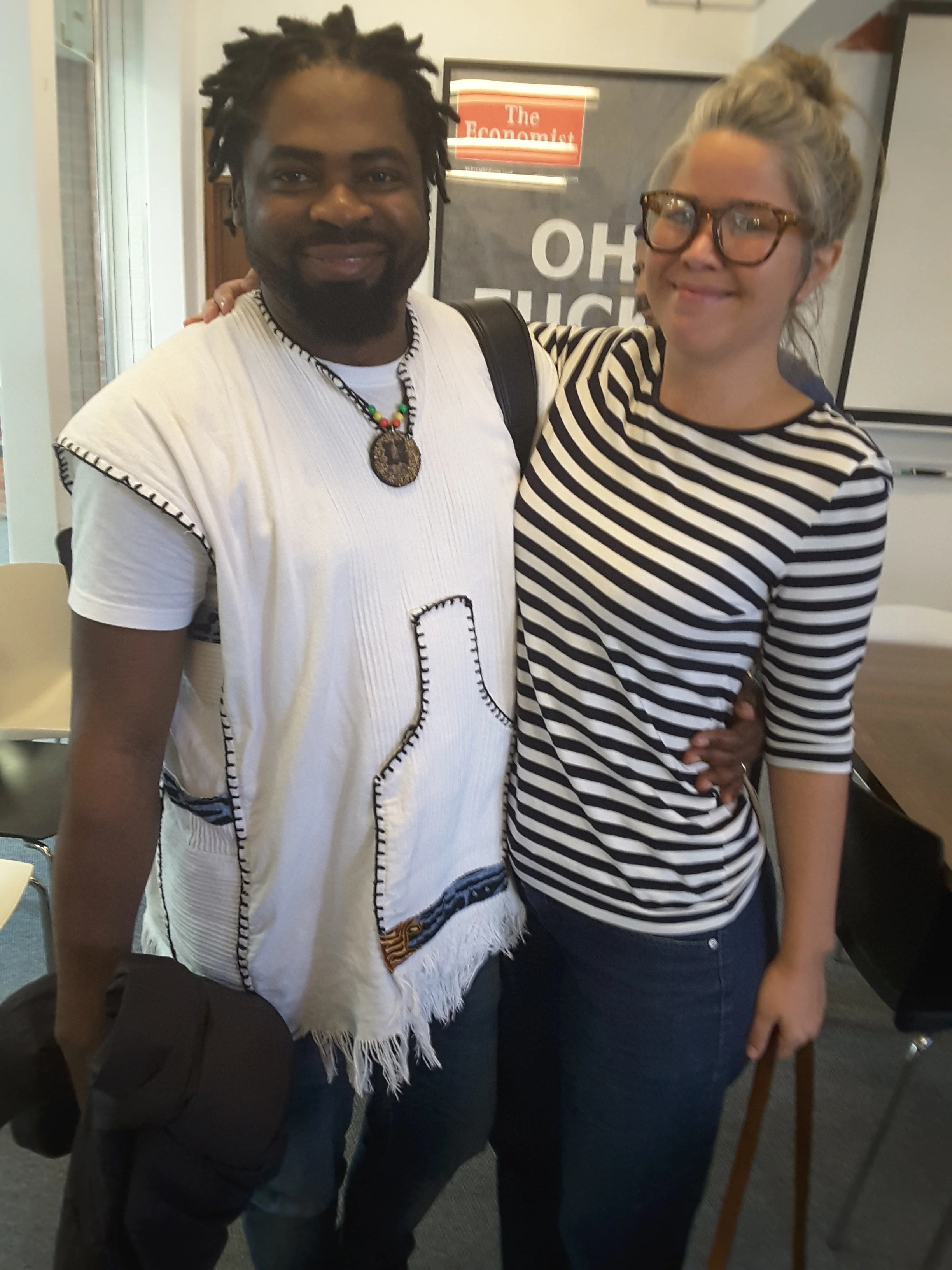 PhD buddies from Århus reunited in Cape Town: Nanna and Rogers