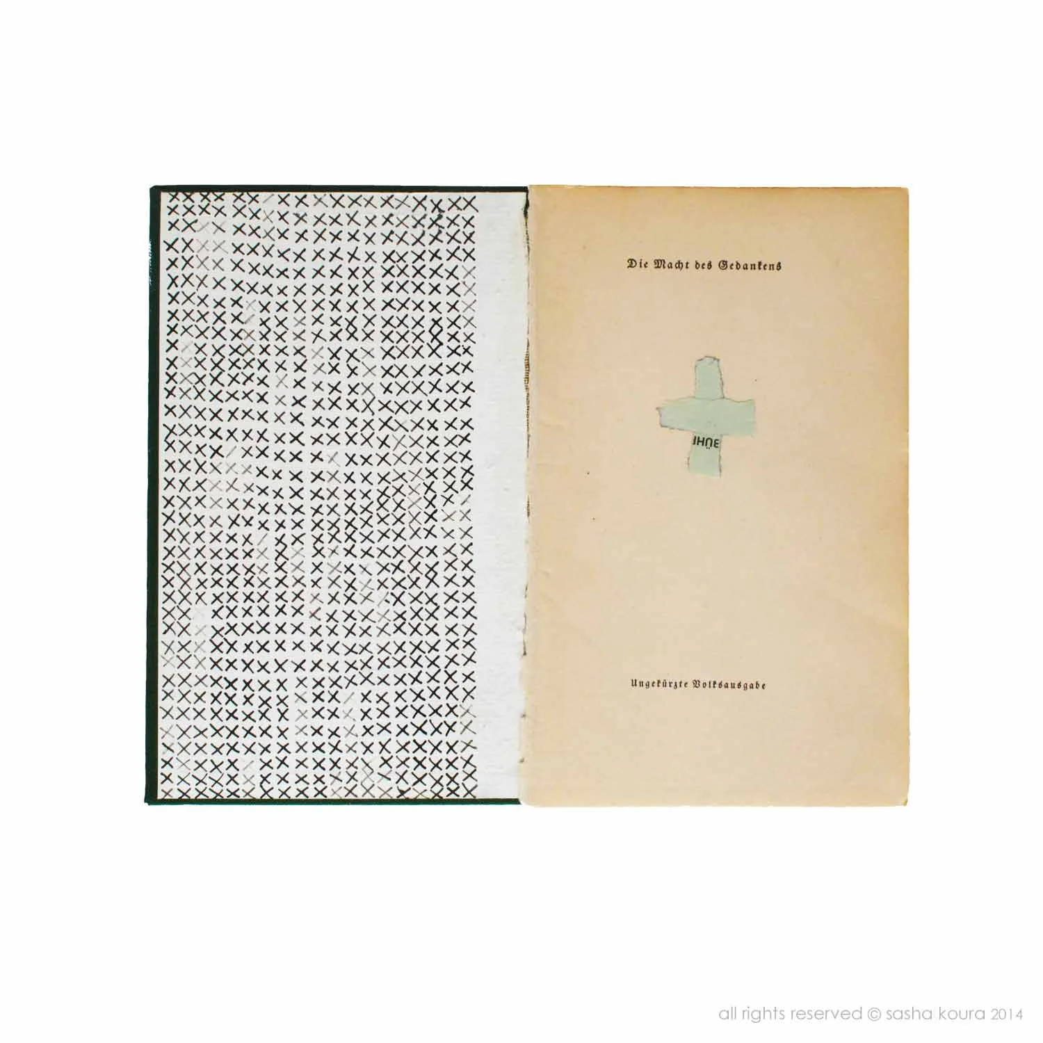 Die Macht des Gedankens / © Sasha Koura 2014 / 236mm x 194mm / Collage: paper, board and ink
