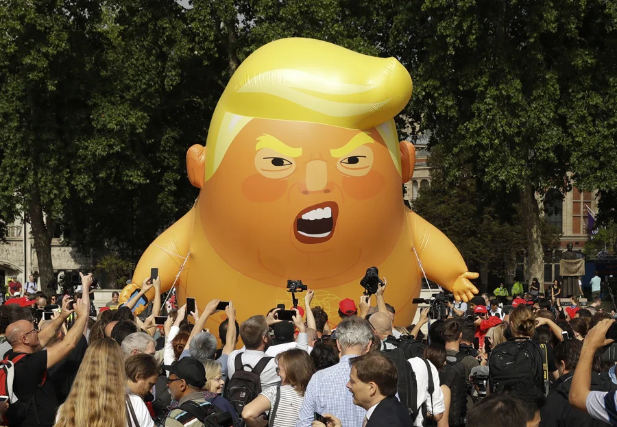 Trump Baby balloon on Parliament Square in London