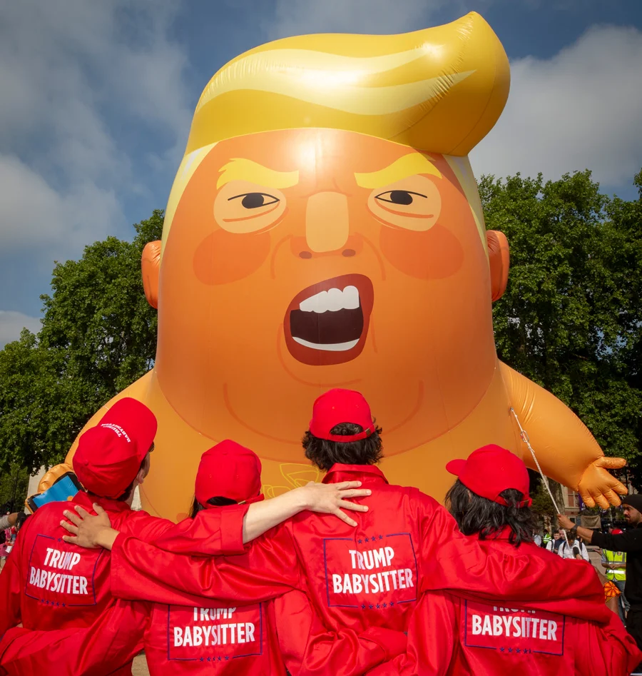 Trump Baby balloon on Parliament Square in London