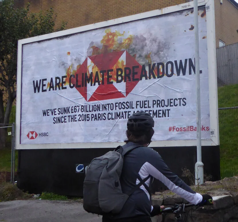 HSBC subvertising by Matt Bonner for Brandalism