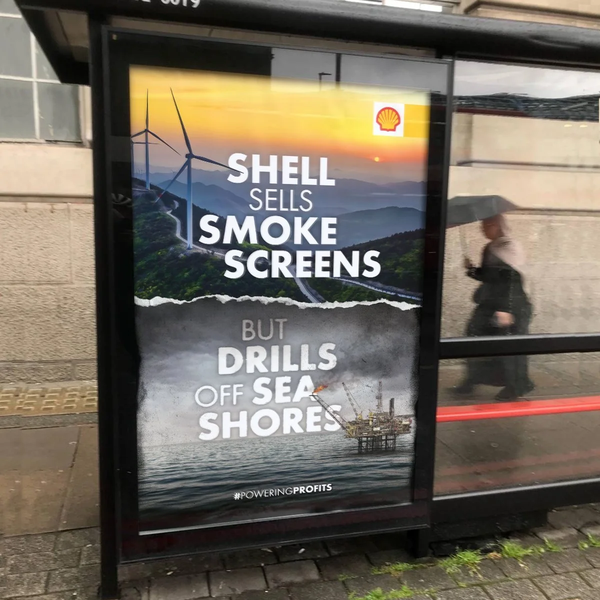 Shell subvertising by Matt Bonner for Brandalism