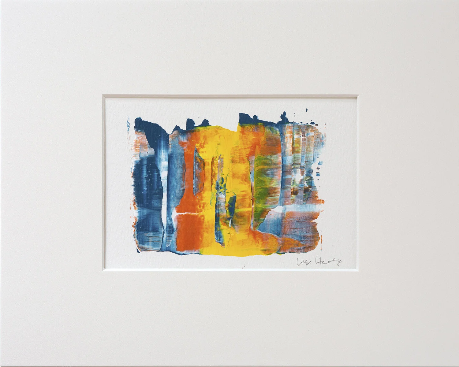 matted original paintings on paper