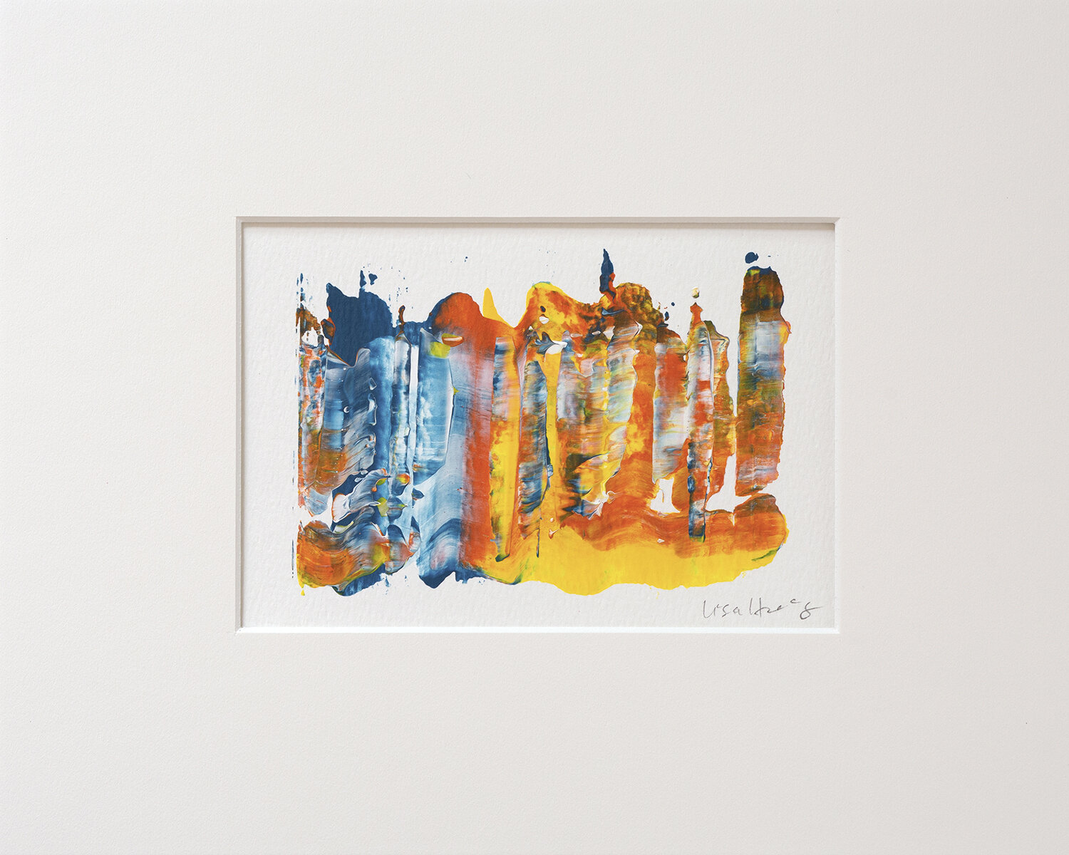 color test 6 - small painting matted to 8x10