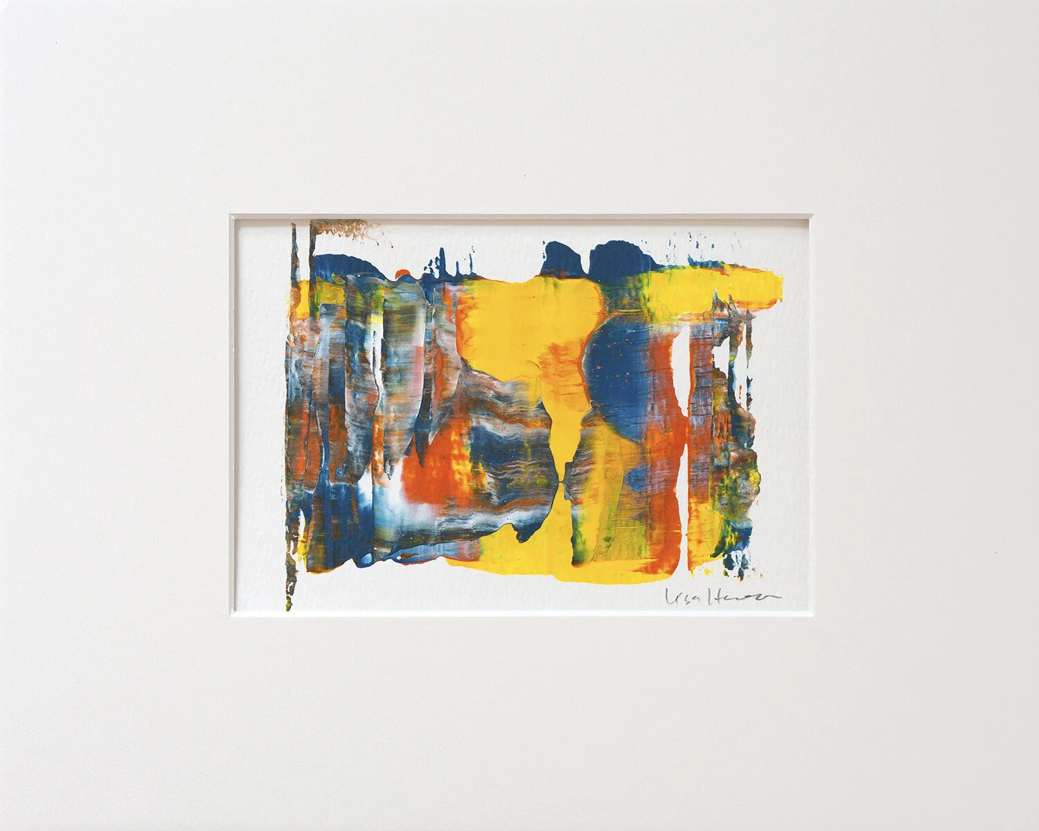 color test 13 - small painting matted to 8x10