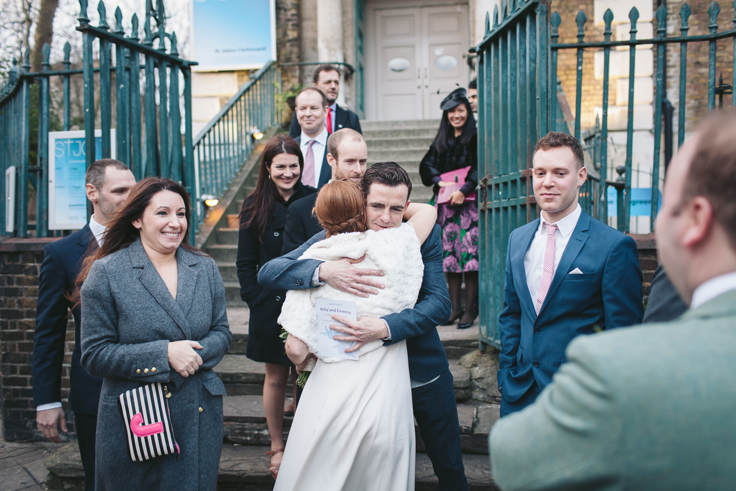 Wedding ceremony at the Crypt on the Green, Clerkenwell, London.