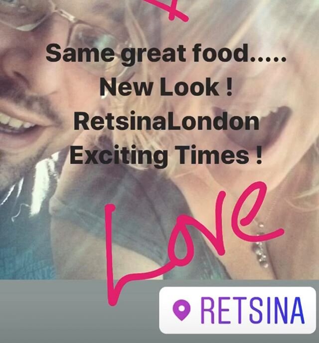❤️🇬🇷 RetsinaLondon are excited to announce that our New Look is underway ! The same delicious authentic Greek food, as always, served by our famous Mama, endorsed and loved by Gordon Ramsay, continues to be run by the Mina Family. Always at the for