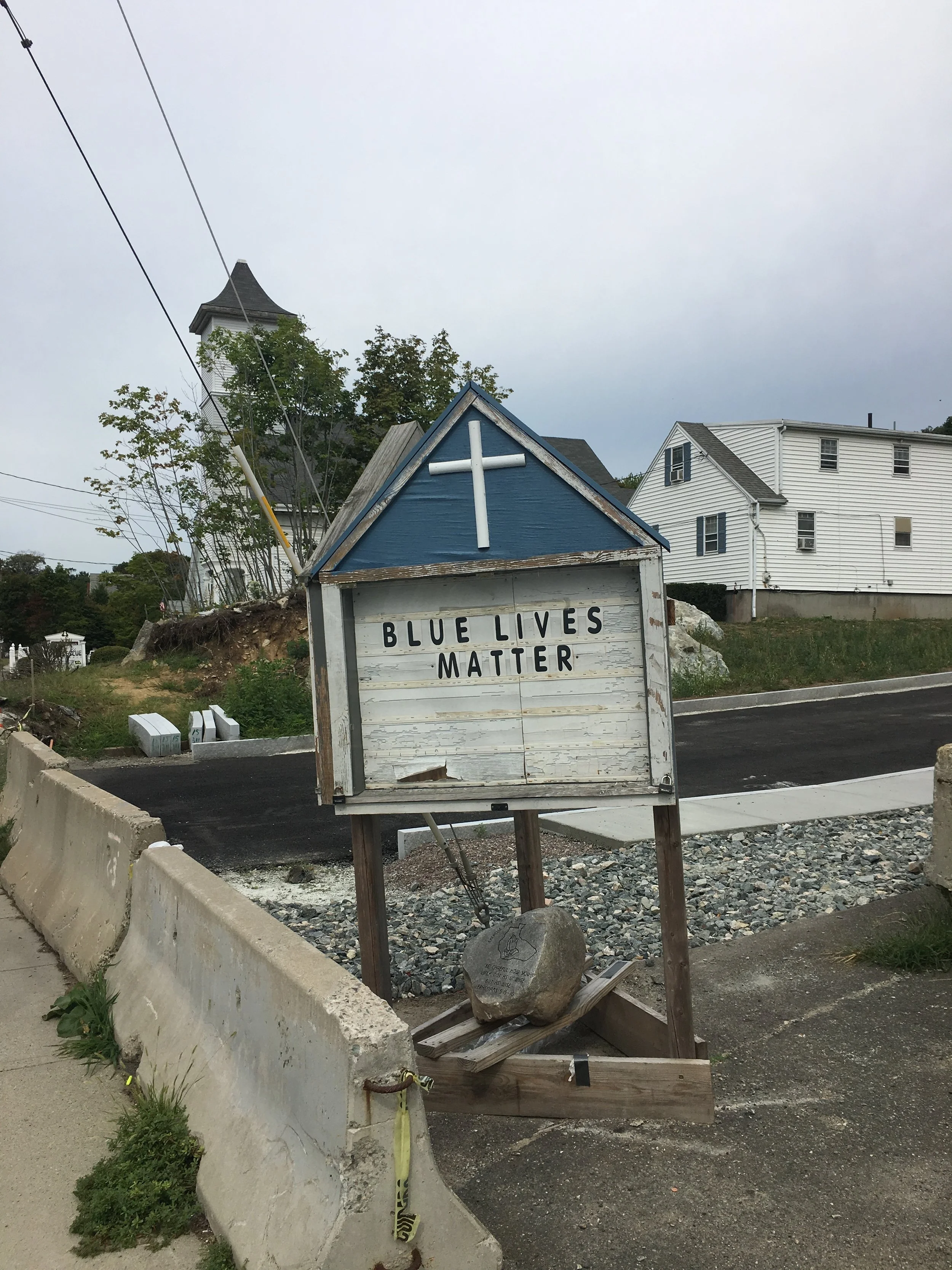 Church sign at Grace Ministries in Saugus, Massachusetts. Photo credit - me.