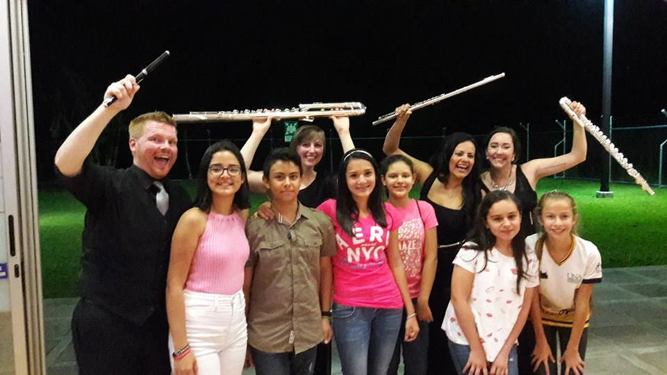With the wonderful students at Escuela de Música Sinfónica de Pérez Zeledón in Costa Rica