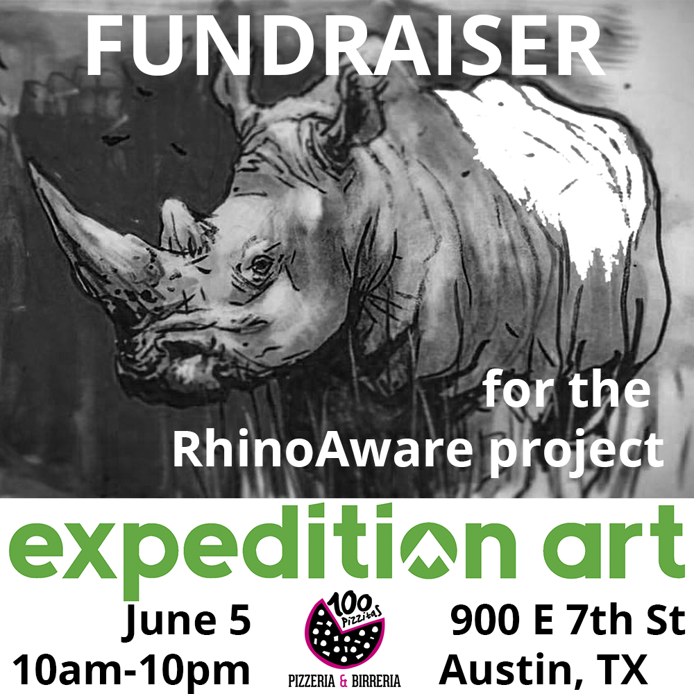 RhinoAware Fundraiser at 100 Pizzitas, Austin, Tejas!