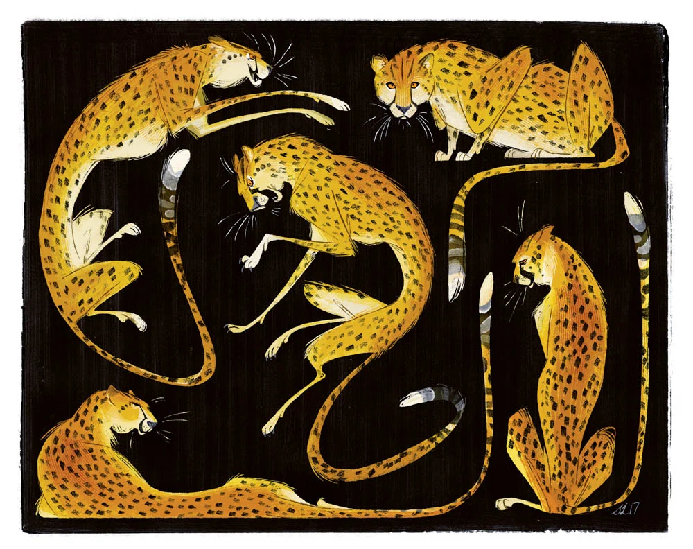 "Liquid Feline" by Steph Laberis (digital)