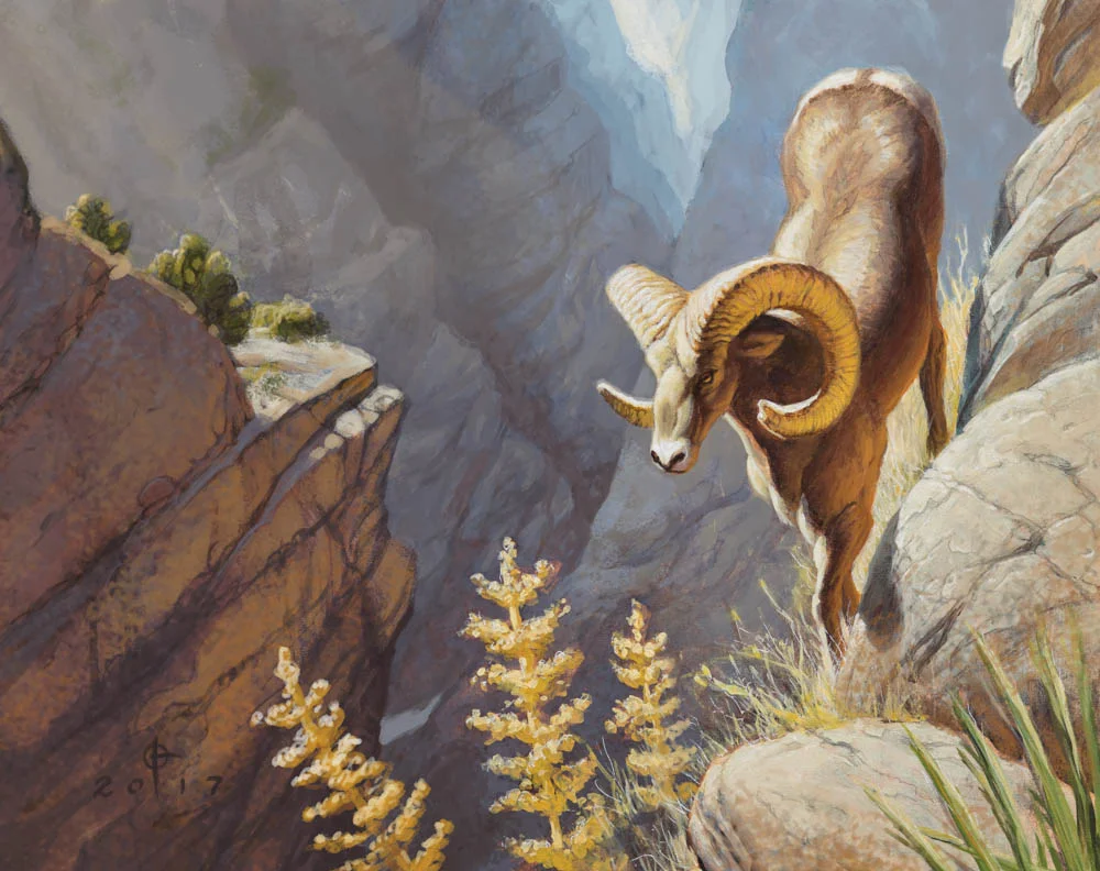 "High Trails" by Daren Bader (acrylic and digital)